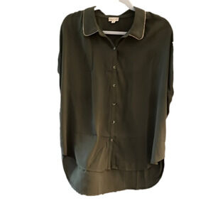Hera & thread size large green dressy blouse